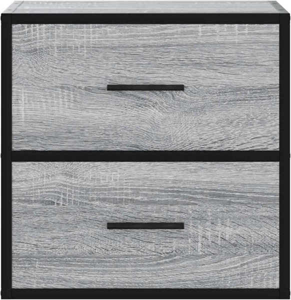 vidaXL Wand-Nachttisch Grau Sonoma 40x31x39,5 cm 848730 Bild 4