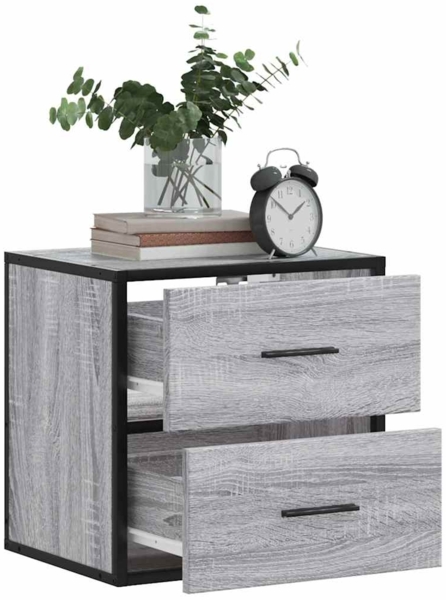 vidaXL Wand-Nachttisch Grau Sonoma 40x31x39,5 cm 848730 Bild 3