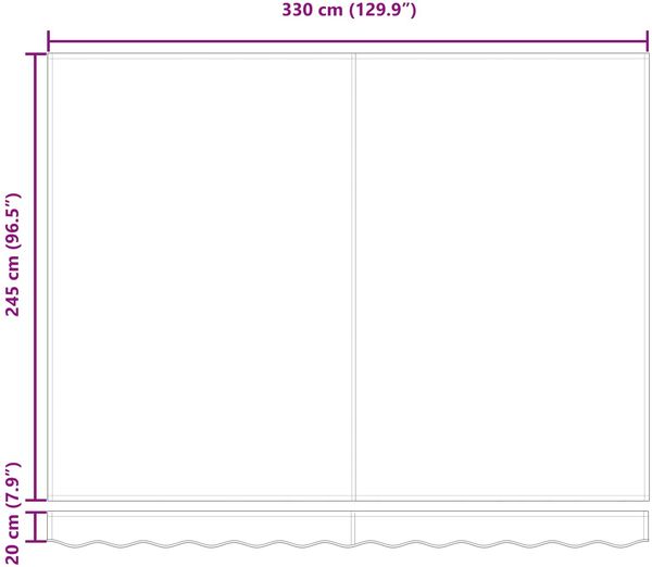 vidaXL Markisenrahmen Gelb und Grau 350 x 250 cm 3330319 Bild 11