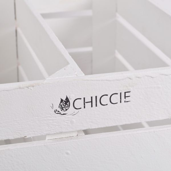 CHICCIE Holzkiste Langes Regal Weiß 50x40x30cm - Kisten Weinkiste (1 St) Bild 5