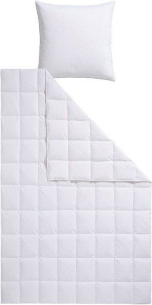 Älgdröm Daunenbettdecke + Federkissen Loftet, Bettdecke 135x200 cm, 155x220 cm, Made in Green, Füllung: Bettdecke 90% Daune/10% Federn, Kissen 85% Federn/15% Daunen, 2-tlg, Set mit Kissen 40X80 cm, 80x80 cm, allergikerfreundlich Bild 4