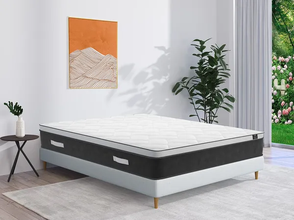 Vente-unique - Taschenfederkernmatratze Memory Schaum - 160 x 200 cm - 1 Zone - Härtegrad 3 - Stärke 25 cm -ASTRIA Art Collection von YSMÉE
