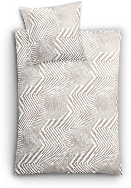 Kleine Wolke Bettwäsche Macra, Mako-Satin, 2 teilig, mit grafischem Print