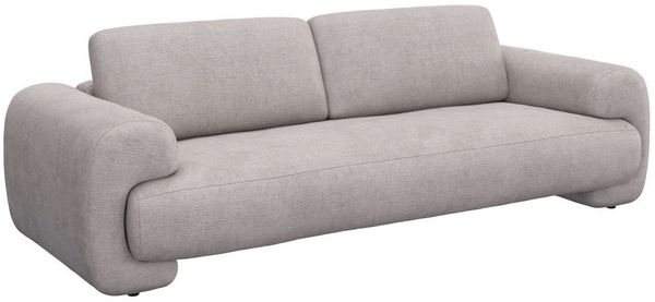 FLEXLUX 3-Sitzer Molino Designsofa, Polstersofa, Einzelsofa, Couch, Kaltschaum & Stahl-Wellen für erstklassigen Sitzkomfort, Füsse Schwarz