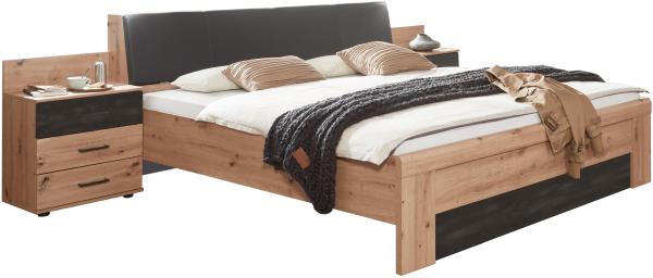 Bett >Sulzbach< (B/H/T: 289x88x210 cm) in Artisan-Eiche-Nachbildung