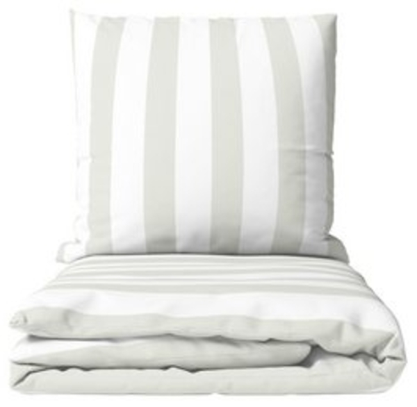 Leonado Vicenti Bettwäsche Baumwolle 135x200 cm und 155x220 cm, Jersey, 2 teilig, Streifen in Grau und Weiß mit Markenreißverschluss Bild 6