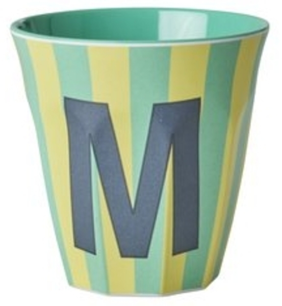 Rice Stripes Melamin Becher Buchstabe M Bild 5