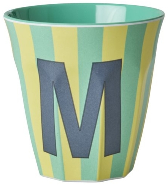 Rice Stripes Melamin Becher Buchstabe M Bild 3