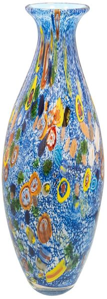 Ter Steege Vase – Blumenvase aus Kira Royal Glas, mehrfarbig, Durchmesser 16 cm, Höhe 49 cm, Öffnung 4 cm