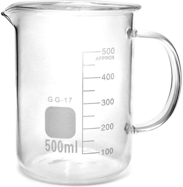 Messbecher Borosilikatglas 500 ml Skala deutlich sichtbar 1 Stk