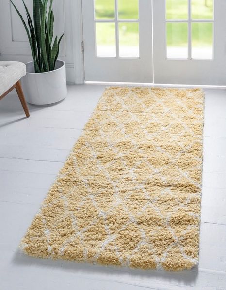 Myflair Möbel & Accessoires Hochflor-Läufer Temara Shag Lagerräumung, rechteckig, Höhe: 51 mm, Teppich-Läufer, gewebt, Rauten Design, weich & kuschelig