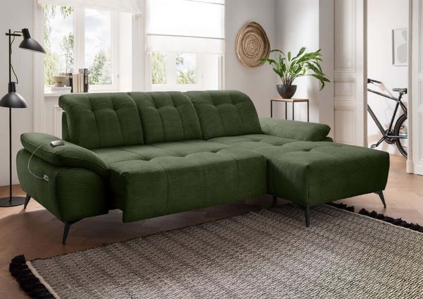 Sofa Fiore Benformato Cord mit elektronischem Sitzvorschub