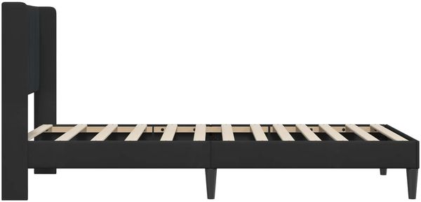 vidaXL Bettrahmen mit Kopfteil Schwarz 90 x 190 cm Samt 42027477 Bild 5