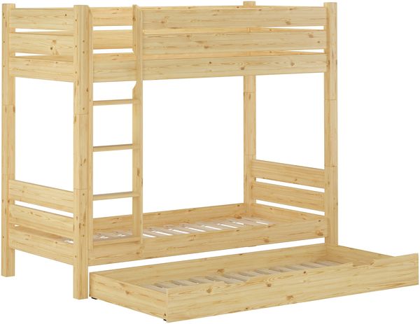 Etagenbett Kiefer natur 80x190 Stockbett Hochbett teilbar Bild 3