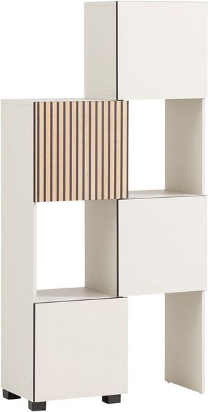 Schildmeyer Schieberegal Alexa, Holzwerkstoff, Cremebeige, 44,8-76,0 x 33,1 x 165,1 cm