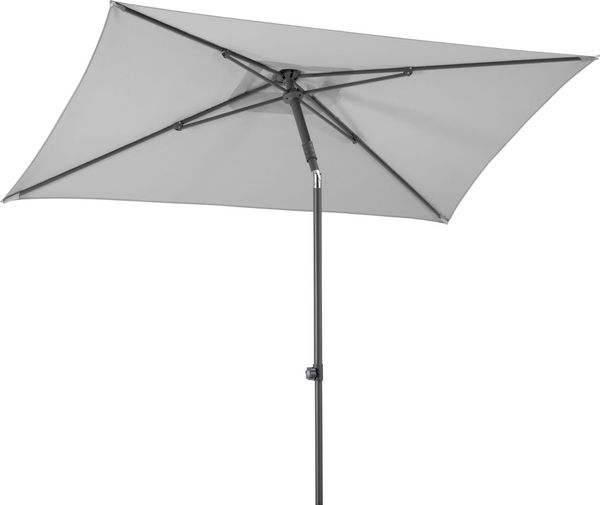 Sonnenschirm Sevilla 240x140/4 rechteckig, ca. 240 x 140 cm silbergrau
