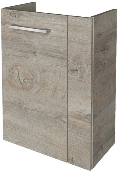 FACKELMANN SBC STANFORD Waschbeckenunterschrank Gäste WC 45 cm breit, Braun hell, Türanschlag links