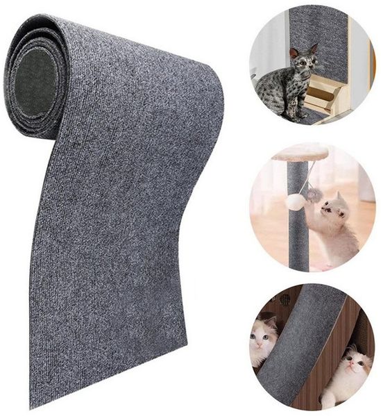 FOUORTUNATE-BEE Kratzmatte Kratzschutz für Sofa selbstklebend 2er Set Katzen, Katzen Kratzmatte zuschneidbar für Möbel & Wand
