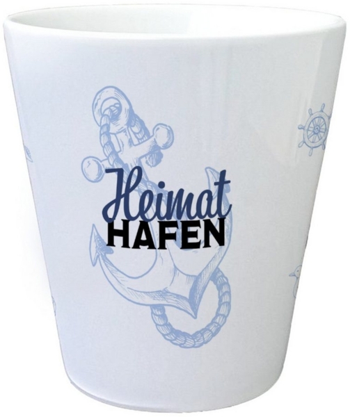 speecheese Blumentopf Alter Anker Blumentopf mit Spruch Heimathafen