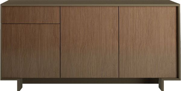Dmora Sideboard Aronne, Wohnzimmer-Sideboard, Wohnzimmer-Buffet mit 3 Türen und 1 Schublade, 100 % Made in Italy, 170 x 42 x 78 cm, Braun und Walnuss Bild 5