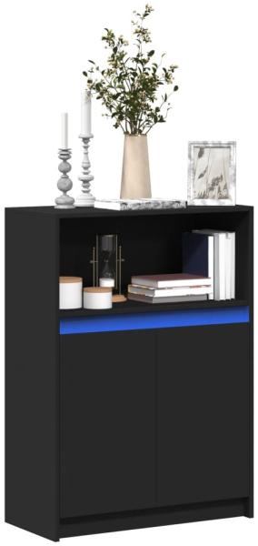 vidaXL Sideboard mit LED Schwarz 72x34x100 cm Holzwerkstoff 852160