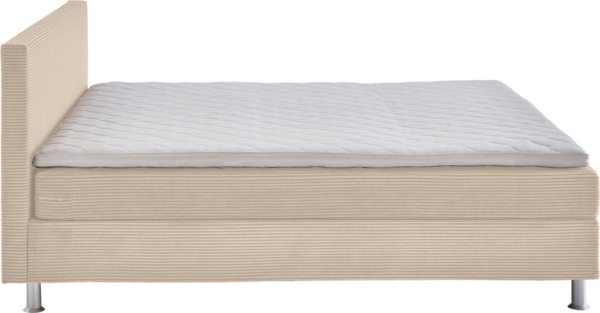 ATLANTIC home collection Boxbett inklusive Rost und H3 Federkernmatratze, Holz, Creme, 180x200 cm Bild 3
