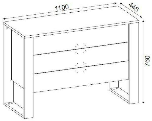 Dmora Kommode Jova, Mehrzweckkommode, Schlafzimmerkommode, Schrank mit Schubladen, 110x45 h76 cm, Walnuss und Anthrazit Bild 3