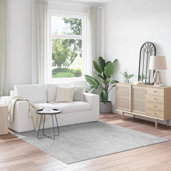 vidaXL Anti-Rutsch Shaggy Teppich Grau 200 x 200 cm PP 4019778