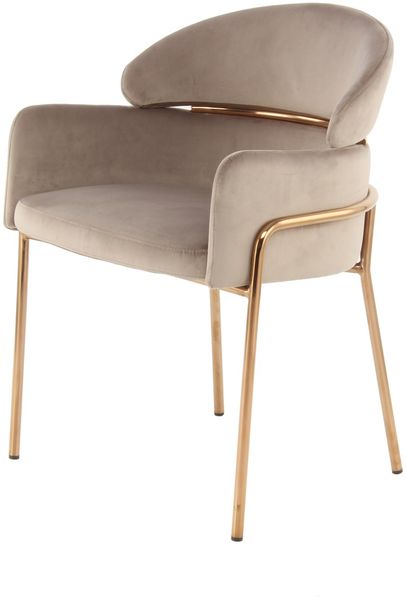 Stuhl Corey 125 Taupe / Rosàgold