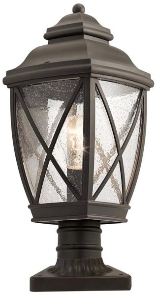 Außenleuchte, Sockelleuchte, H 49,7 cm, Bronze