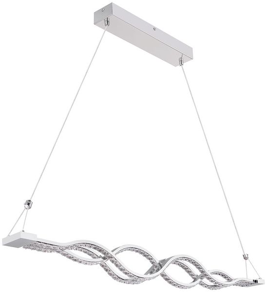 LED Hängeleuchte, Glaskristalle, Fernbedienung, dimmbar