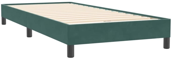 vidaXL Boxspringbett mit Matratze Dunkelgrün 80x220 cm Samt 3316428 Bild 4