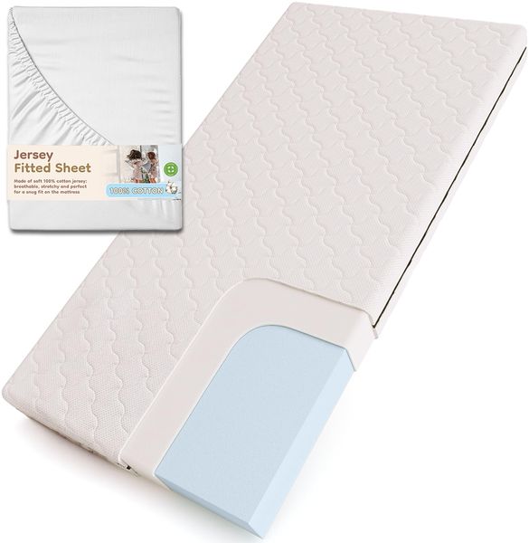 smartwood Kindermatratze 60x120 12cm Matratze mit Bettlaken - H2 Schaumstoffmatratze Oeko-TEX-Zertifiziert - Wendbar - mit Waschbarem Antiallergischem Bezug – SmartComfort | Made in EU