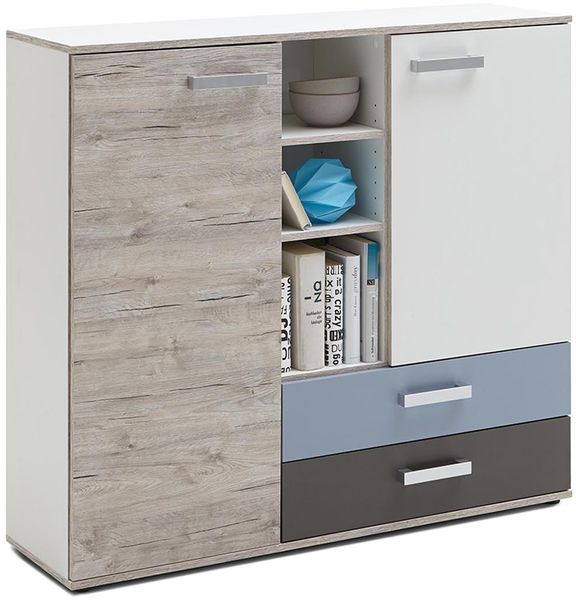 Kommode >Ferdy< in Weiß - 120x104x33cm (BxHxT)
