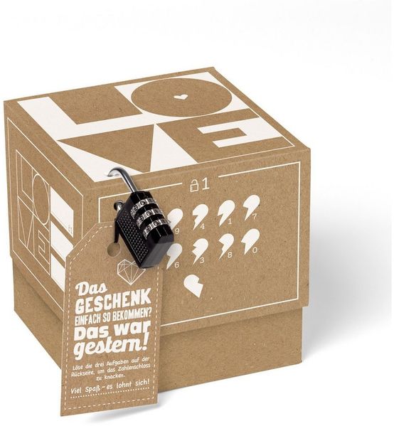 SURPRISA Geschenkbox Rätselbox für Geschenke & Gutscheine, Geschenkbox für jeden Anlass, Personalisierte Geschenkideen / Das Geschenk einfach so - war gestern!