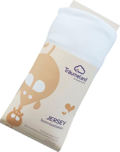Spannbetttuch Jersey weiß - extra hoch