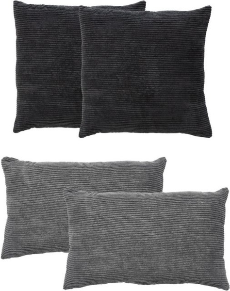 Andiamo Dekokissen Cord Kissen Emy, 4er Set, Kissenhülle mit Füllung, Sofakissen, eckig, 40x40 & 30x50 cm, auch einzeln erhältlich Bild 3