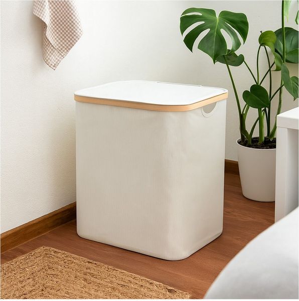 HTI-Living Aufbewahrungsbox Wäschebehälter mit Deckel Aufbewahrungsbox (Stück, 1 St, Aufbewahrungsbox), Ordnungsbehälter Ordnungsbox Wäschesammler