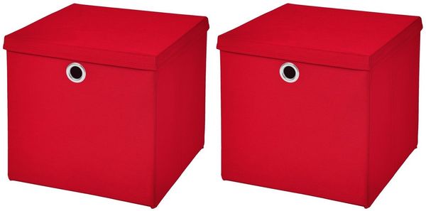 StickandShine Faltbox 2er SET 33 x 33 x 33 cm mit Deckel – perfekt für KALLAX - 19 Farben
