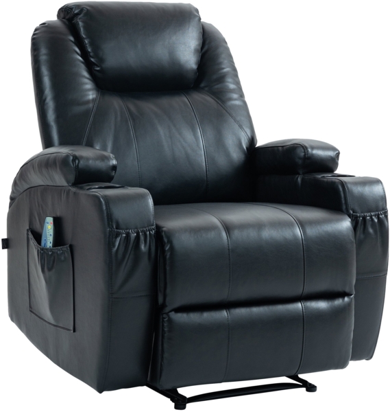 CLP Sessel Galena mit Massagefunktion,schwarz Kunstleder