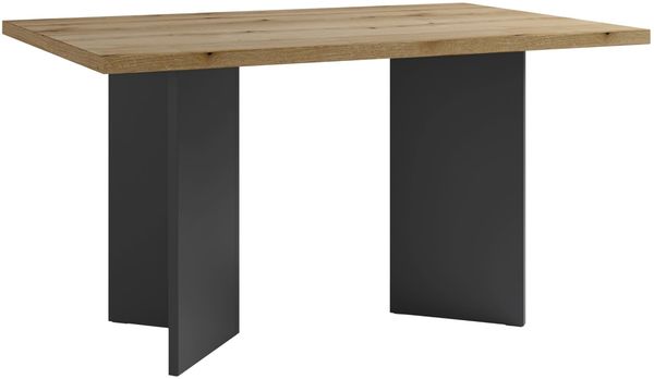byLIVING Tisch Marten/Tischplatte in Evoke Eiche - Optik, Gestell in anthrazit/stabile Konstruktion, bis 6 Personen/Esstisch/Küchentisch/Maße: 138x90, H 75,5 cm
