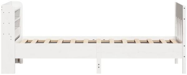 vidaXL Massivholzbett ohne Matratze Weiß 90x190 cm Kiefernholz 3307027 Bild 5