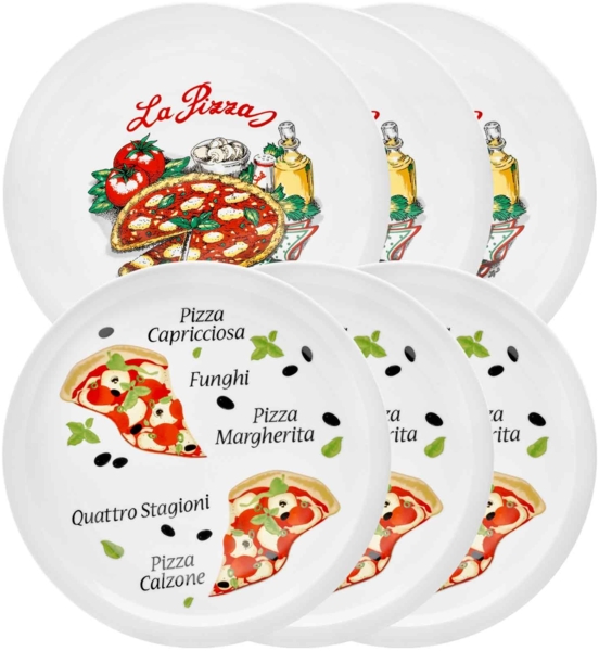 Van Well Pizzateller ø 30,5 cm Napoli & Margherita 6er Set