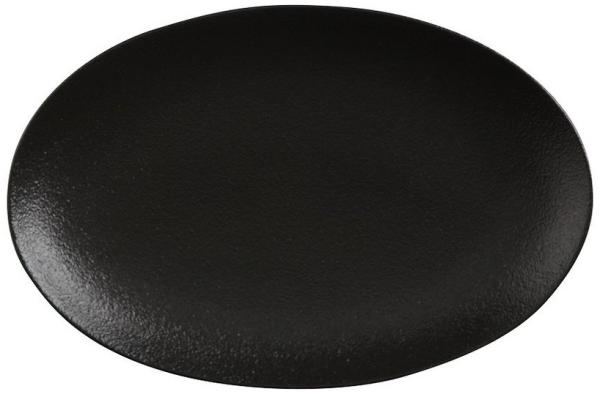 Maxwell & Williams AX0204 CAVIAR BLACK Platte oval, 25 x 16 cm, Premium-Keramik