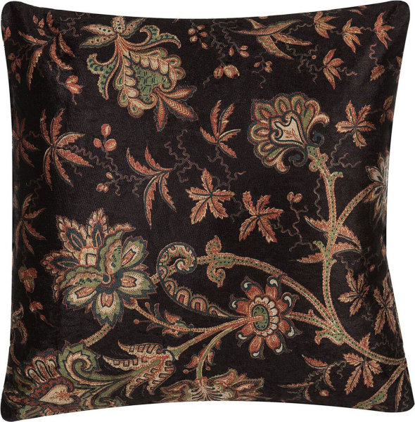 Dekokissen KARUR 45 x 45 cm Blumenmuster Braun