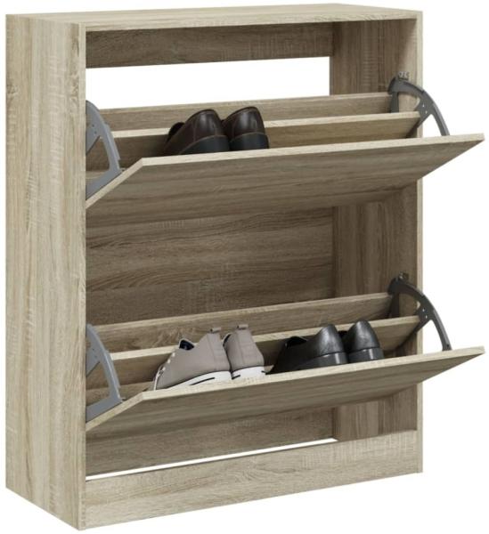 vidaXL Schuhschrank Sonoma-Eiche 80x34x96,5 cm Holzwerkstoff 839968