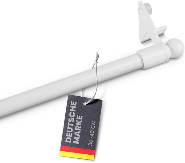 Bestlivings Klemmstange Weiß (Globe) 30-40 cm