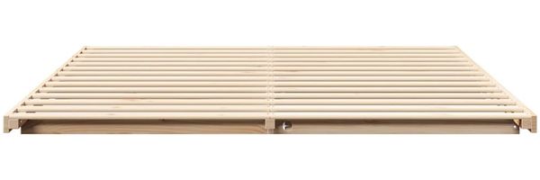 vidaXL Bettrahmen Braun 200 x 220 cm Massives Kiefernholz 873139 Bild 5