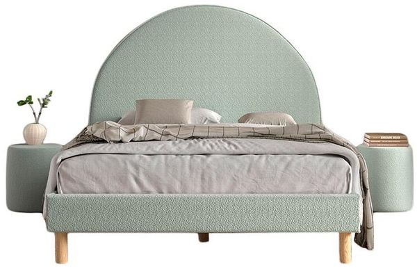 Moon set aus Polster Bett mit Lattenrost, 2 Polsterhocker und Nachttisch
