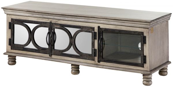 TV-Board Mango 150x45x55 grau lackiert HERMITAGE #012
